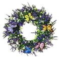 thumbnail image 2 of Bcylexb Floral Wreaths for Front Door, 13.8" Artificial Colorful Flower Door Wreath All Season Hanging Wreaths for Garden Porch Wall Window Decor, 2 of 6