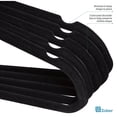 thumbnail image 2 of Zober Velvet Ultra Slim Non-Slip Shirt Hangers, 50 Pack, Jet Black, 2 of 9