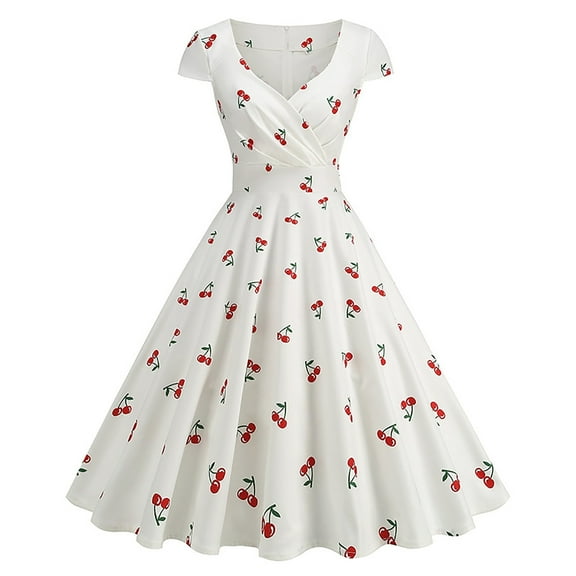 Youyipin womens summer dresses Retro Swing Dresses for Women 1950s Vintage Rockabilly Clothes Pinup Clothing Cocktail Party dresses for women