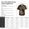 thumbnail image 5 of Bingfone Men's Short Sleeve Button Down Shirts Hawaiian Palatial Gold Pattern Horse Printed Beach Shirt, 5 of 7