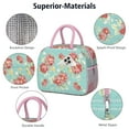 thumbnail image 4 of Lunch Bag Lunch Box for Women Reusable Insulated Lunch Cooler Bags,Large Capacity for Work Travel Picnic,Water-Resistant Pioneer Colorful Floral Lunch Tote Bag Gifts for Woman Mom Pink, 4 of 6