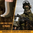 thumbnail image 3 of Diamond Star Men's Athletic Boot Socks – Quick-Dry Cotton Crew for Outdoor Hiking & Daily Wear (Grey, 6 Pairs, Socks Size 10-13, Fits Shoe Size 10-12), 3 of 5