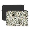 thumbnail image 2 of Pofeuu Skull with Cash Print Laptop Carrying Case,13-15-Inch Laptop and Tablet, Sleek Design, Durable and Water-Repellent Fabric, Business Casual or School-15 inch, 2 of 8