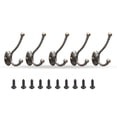 thumbnail image 1 of Paquete de 5 ganchos para gabinete, perchas traseras para ropa, organizadores de toallas, aleación de zinc, colgante, decorativo, vintage, para sombrero, abrigos, bolsa, bronce kenally HA009400-02, 1 of 6