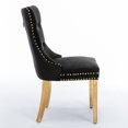 thumbnail image 3 of High-end Tufted Solid Wood Chair, Velvet Upholstered Dining Chair with Steel Plating Legs & Nailhead Trim, Suitable for Living Room, Dining Room, Black, 3 of 9