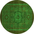 thumbnail image 1 of Ahgly Company Indoor Round Abstract Green Modern Area Rugs, 6' Round, 1 of 4