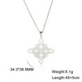 thumbnail image 4 of TEAMER Stainless Steel Witchcraft Witch Knot Geometry Long Chain Necklace for Men Women, 4 of 4