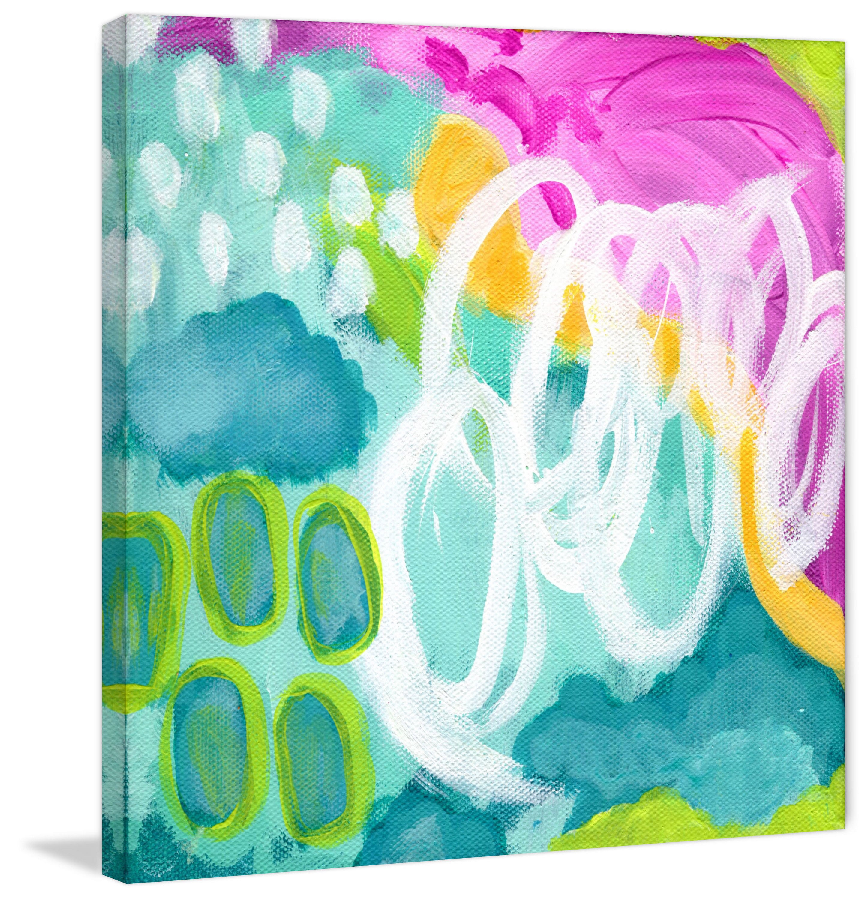 "Happy Clouds" Painting Print on Wrapped Canvas