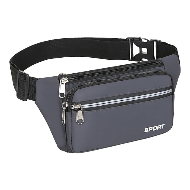 Nylon Messenger Bag Large Capacity Adjustable Waist Belt for Travel & Exercise, Small Fabric Bags for Phone & Essentials