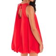 thumbnail image 2 of Mini Dress for Women Summer Sleeveless Keyhole Tie Back Tank Short Dress Crew Neck Sundress with Pockets Red L, 2 of 8