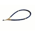 thumbnail image 2 of Lapis Lazuli 3mm Rondelle Shape Faceted Cut Beads 7 inch Adjustable Gold Plated Clasp Bracelet for men, women, unisex. Link Chain Stacking Bracelet.|LINK_04262, 2 of 4