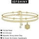 thumbnail image 2 of Ankle Bracelets for Women Initial Anklet, 2pcs Mariner Chain Layered 14K Gold Plated Letter Anklet Initials Cute Summer Anklets Ankle Gold Anklets Bra, 2 of 4
