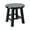 Black, variant on Black Round Leg Solid Wood Stool 25X25X25Cm For Bar Counter Dining Vanity Seat Rustic Design Sturdy Home Decor