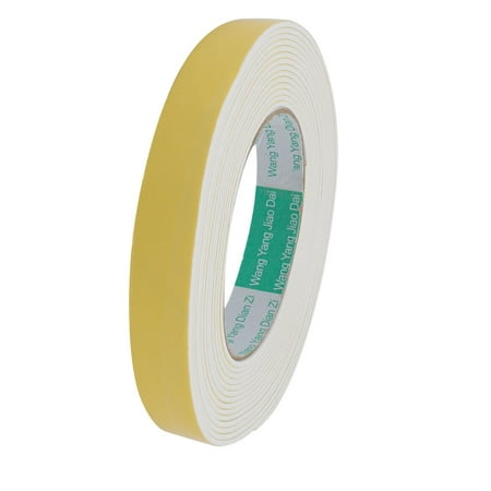 Unique Bargains 20mm Width 2mm Thickness Single-side Sealed Sponge Tape White 16.4ft Length