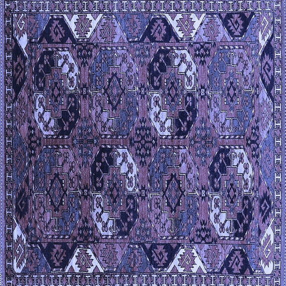 Ahgly Company Indoor Square Oriental Blue Industrial Area Rugs, 5' Square