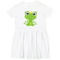 thumbnail image 3 of Inktastic Cute Frog, Green Frog, Frog Princess, Crown Girls Toddler Dress, 3 of 5