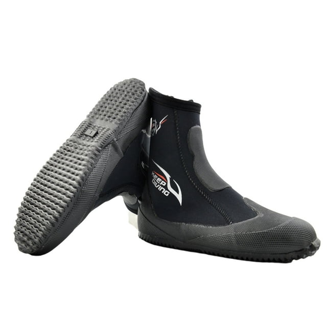 Mantenga las botas de buceo de buceo para adultos de 5 mm de neopreno botines de agua superior altos para mujer zapatos para hombre protección de pie de protección de pies. Accesorios XL 43-44 Speravity OD003110-05