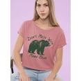 thumbnail image 3 of Don't Mess With Mama Bear Tee Crop Tee Women's, 3 of 4