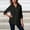 Black, variant on Ladies Shirts Summer Top for Women’s Shirt Wardrobe for Everyday Wear Versatile Button-Front V-Neck Top for Spring and Fall Layering Light Green M