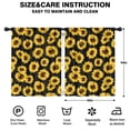 thumbnail image 2 of Blackout Kids Curtains,Black Sunflower Childrens Insulated Curtains Set Of 2,Bedroom Essentials,Toddler Room Decor 42x54in(106x137cm), 2 of 4