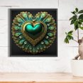 thumbnail image 3 of 5D DIY taladro redondo completo parcial AB diamante pintura pavo real verde amor 45x45cm JShteea El nuevo, 3 of 9