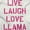 White, variant on Live Laugh Love Llama Alpaca Humor Zip Hoodie Sweatshirt Women Brisco Brands X