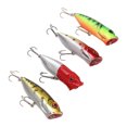 thumbnail image 3 of 4 Uds señuelo cebo duro plástico y acero inoxidable ojos realistas 3D Señuelos de Pesca duros cebo con anzuelos triples para pescar, 3 of 10