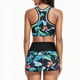 thumbnail image 2 of Gibobby Trajes de Natación para Mujer Piezas Traje de baño Mujer Bikini Ropa de playa Traje de baño Push-Up Imprimir Dos trajes de baño Tankinis Set(Azul,CH), 2 of 5