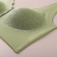 thumbnail image 5 of Wdfiry Women's Gathering Push Up Underwear Bras Sexy Solid Embroidery Wire-Free Front Button Closure Everyday Bralettes Plus Size Comfy Breathable Full Coverage Bras, 5 of 8