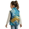 thumbnail image 3 of Pzuqiu Marble Print Girl Outerwear Vest Size 4 Fall Outfits Fashion Clothing Casual Comfortable Zipper Winter Sleeveless Jacket with Pockets Soft for Teens Girls Boys Kids, 3 of 7