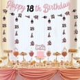 thumbnail image 2 of JOYMEMO Black Rose Gold 18th Birthday Decoration for Girls, 3 Pcs Garland Banner Kit with Happy Birthday Banner Cake Toppers, Eighteen Year Old Hanging Decor for Birthday Party Supply, 2 of 6