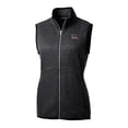 thumbnail image 2 of Women's Cutter & Buck  Heather Charcoal South Carolina Gamecocks Mainsail Sweater-Knit Full-Zip Vest, 2 of 3