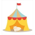 thumbnail image 3 of Ambesonne Kitten Duvet Cover Sets, Furry Cat in a Circus, 2-Queen, Yellow Red, 3 of 7