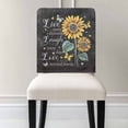 thumbnail image 3 of Summer Sunflower Chair Covers Set of 4 Yellow Flower Butterfly Chair Back Covers Stretch Removable Washable Slipcovers Protector for Dining Room Kitchen Party Decor, 3 of 5