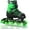 Green, variant on MammyGol Adjustable Inline Skates for Kids with Light-Up Wheels - Youth Teens Roller Skates for Beginners Boys Girls, Outdoor Recreational Skates Black 4-6