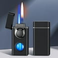 thumbnail image 5 of ZZkhGO Double Flame Windproof Lighter, Adjustable Soft Flame Lighter, Alloy Body Refillable Butane Lighter, 5 of 7