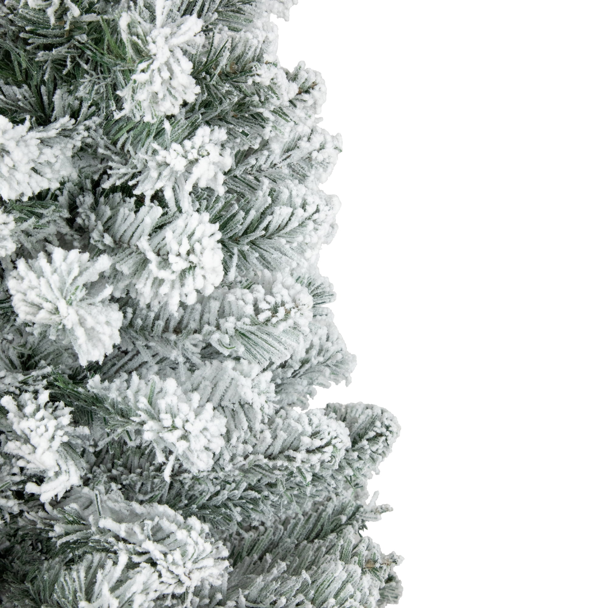 Northlight Medium Heavily Flocked Madison Pine  Artificial Christmas Tree - 3' - Unlit