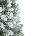 thumbnail image 3 of Northlight Medium Heavily Flocked Madison Pine  Artificial Christmas Tree - 3' - Unlit, 3 of 7