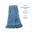 thumbnail image 5 of Boardwalk BWK502BLNBCT Super Loop Cotton/Synthetic Fiber Wet Mop Head with 1 in. Headband - Blue (12/Carton), 5 of 9