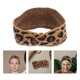 thumbnail image 2 of Tejer bandas anchas para el cabello Leopardos Patrón Diademas Accesorios para el cabello para mujeres y niñas (diseño cruzado), 2 of 8