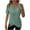 New1/Green, variant on Otvok Ladies Shirt Pit Stripe Cross Hem Pullover Short Sleeve Round Neck Tops