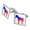 Silver, variant on Democrat Donkey Liberal America Political Party Square Cufflink Set - Silver or Gold