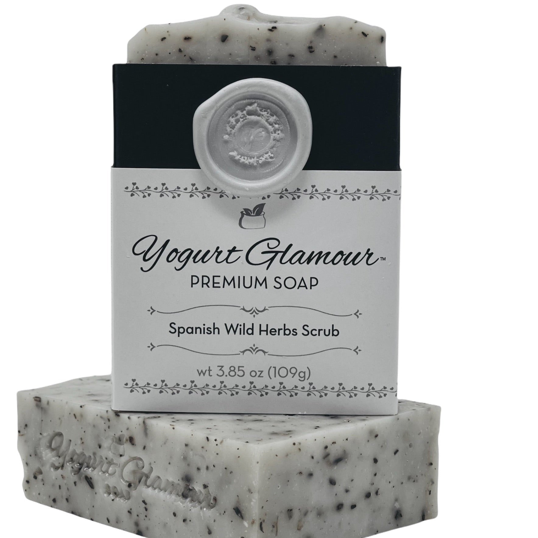 Spanish Wild Herbs Scrub Yogurt Soap Natural, Handmade Prebiotic