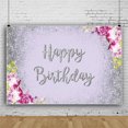 thumbnail image 1 of Glitter Sweet Girls Birthday Party Backdrop Rose Gold Happy Birthday Backdrop and Pink Rose Gold Tablecloth, 1 of 6