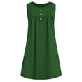 thumbnail image 3 of Sexy Dance Nightshirt for Women Sleeveless Sleepwear Nightgown V Neck Henley Tunic Tank Dress Casual Lounge Loose Ruched Pajama Dress, 3 of 4