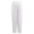 thumbnail image 5 of Women's Linen Harem Pants with Pockets | Loose Fit Wide Leg Elastic Waist Cropped Pants, Lightweight Breathable, Lounge & Casual Summer Trousers White S, 5 of 6