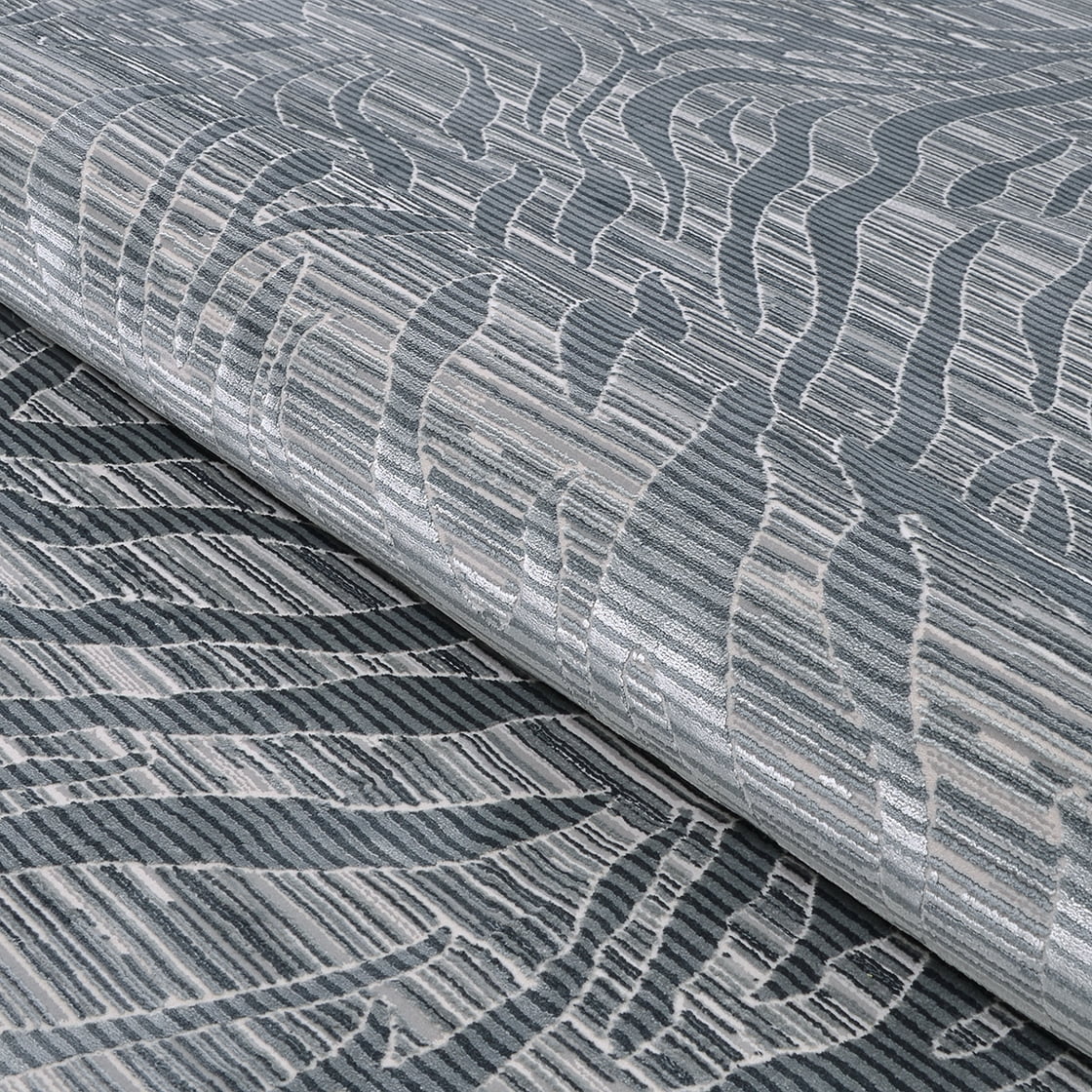 Couristan Siena Serpentine 2'7" x 7'2" Steel-Ivory Runner Rug