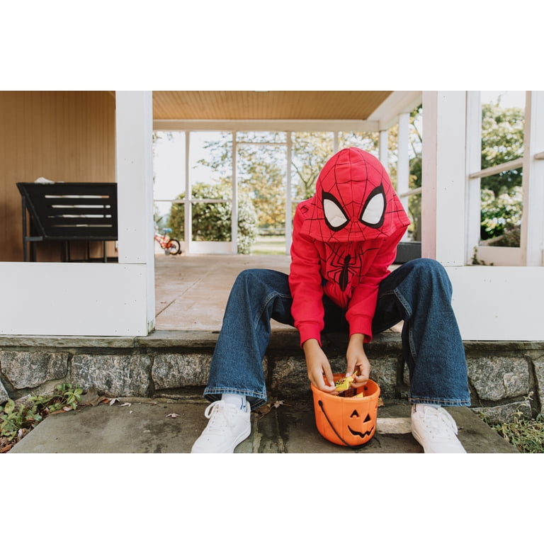 Marvel Spider-Man Big Boys' Cosplay Fleece Zip-Up Hoodie photo 5