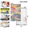 thumbnail image 6 of Yayeee 2 Pack Hand Towels for Bathroom 100% Cotton 16" x 28" Soft Absorbent Kitchen Towel, Green Floral Wave, 6 of 7