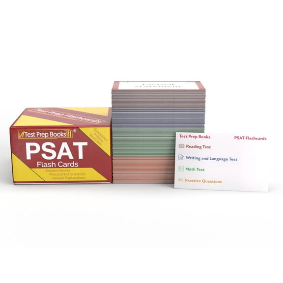 PSAT Study Cards: PSAT Prep 2024-2025 with Practice Test Questions [Full Color Cards]